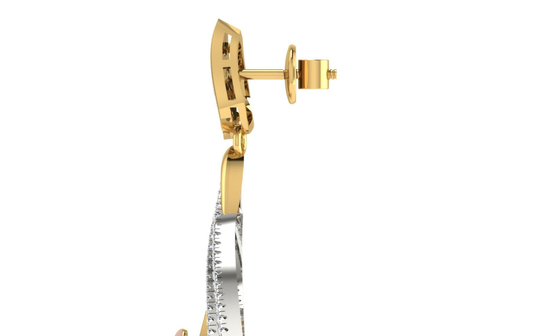 Women Pendant Earring Sets 3dm STL OBJ FBX Renders Details 3D print model_28