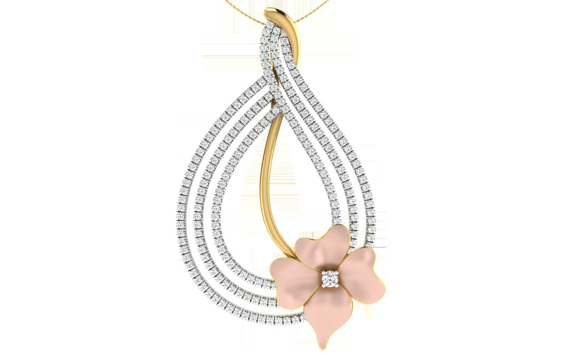 Women Pendant Earring Sets 3dm STL OBJ FBX Renders Details 3D print model_12