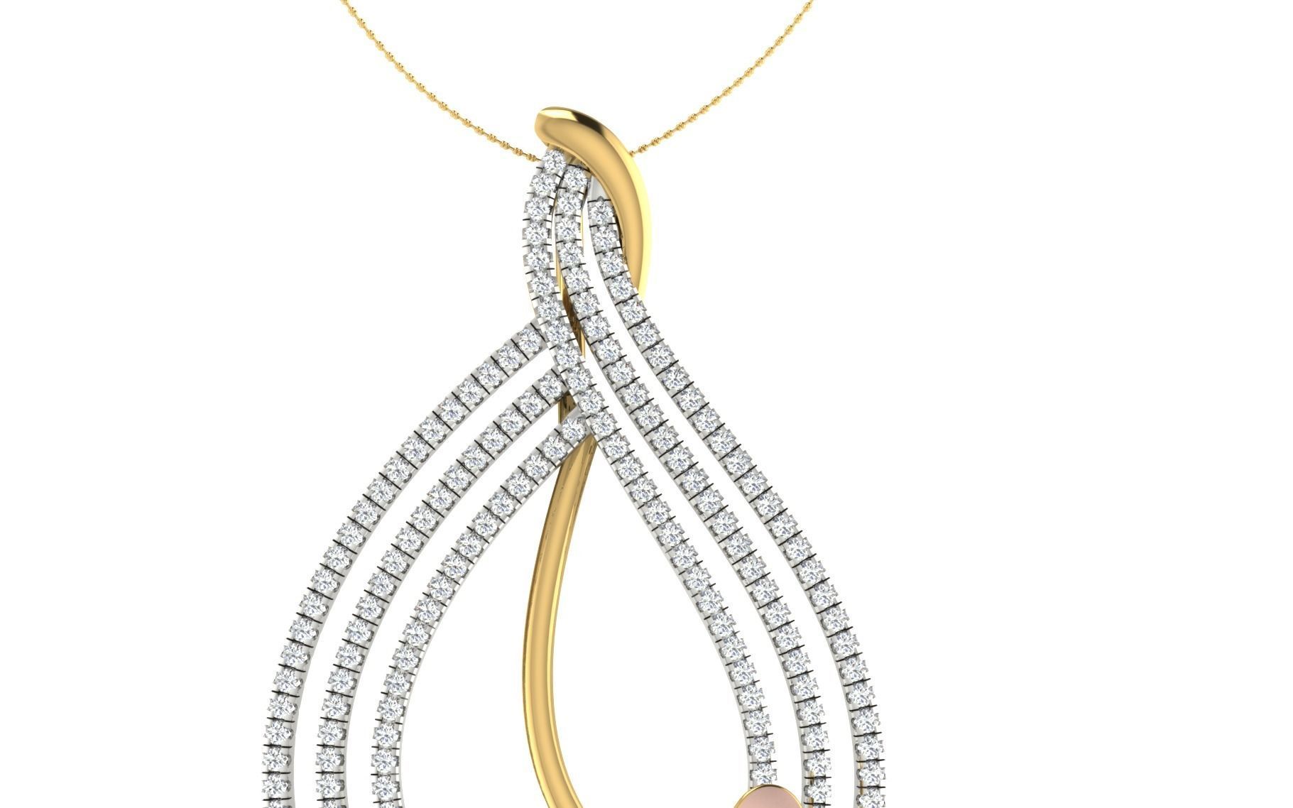 Women Pendant Earring Sets 3dm STL OBJ FBX Renders Details 3D print model_26