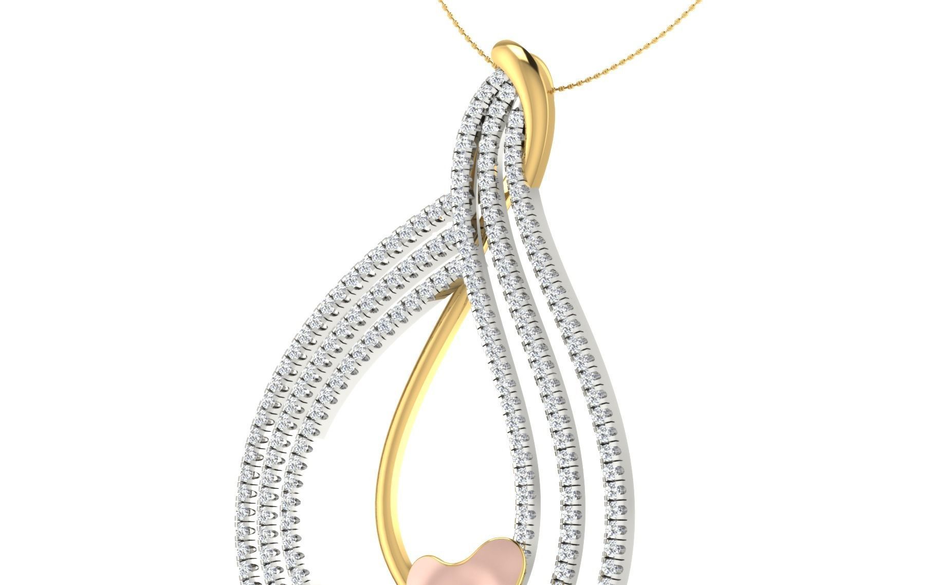 Women Pendant Earring Sets 3dm STL OBJ FBX Renders Details 3D print model_18