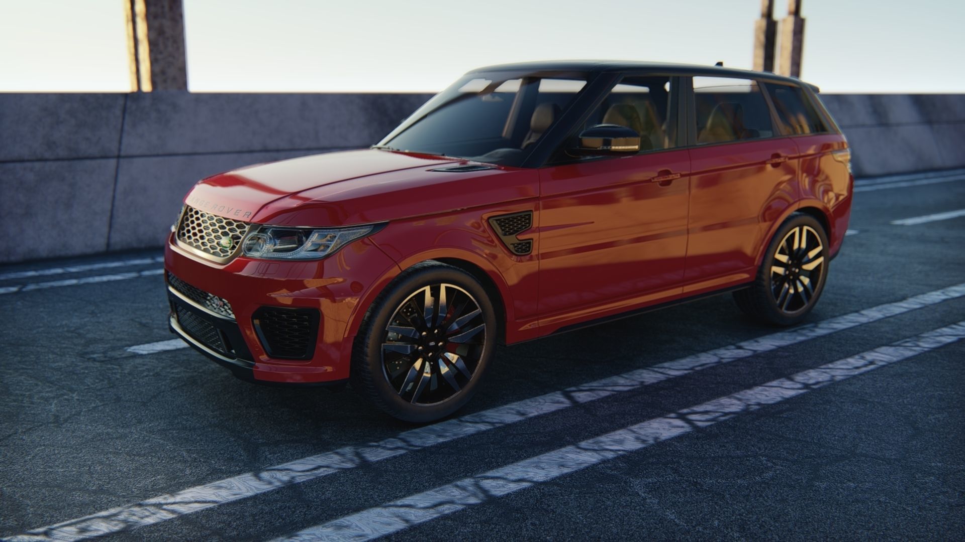 Rang Rover Sport SVR  2015 3D model_4