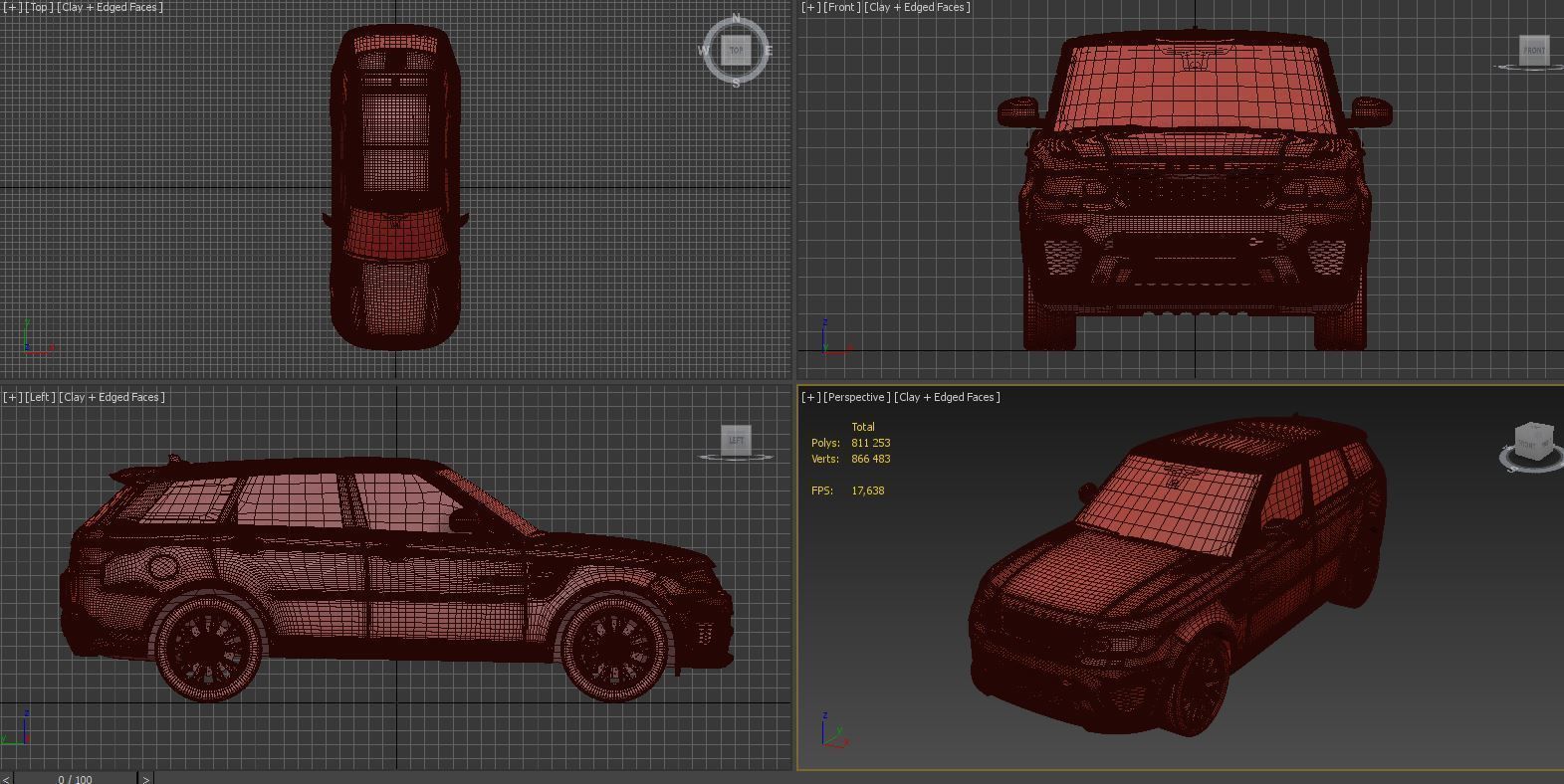Rang Rover Sport SVR  2015 3D model_17