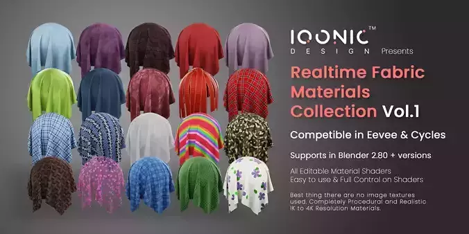 Realtime Fabric Material Collection Vol01 By IqonicDesign Texture