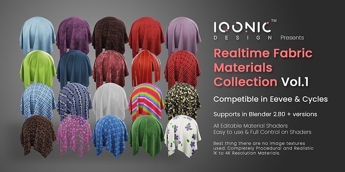 Realtime Fabric Material Collection Vol01 By IqonicDesign Texture