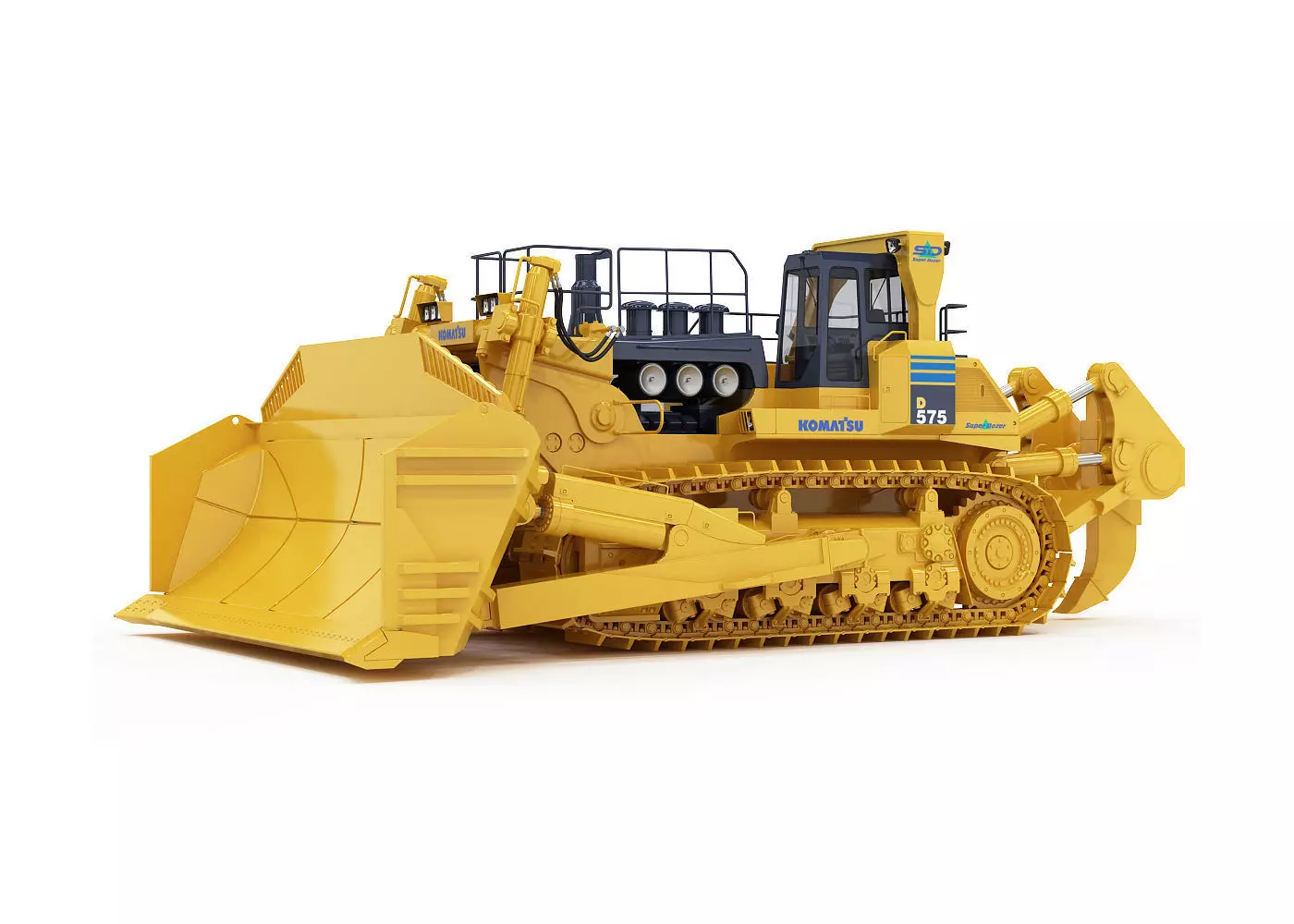 Super dozer Komatsu d575 3D model
