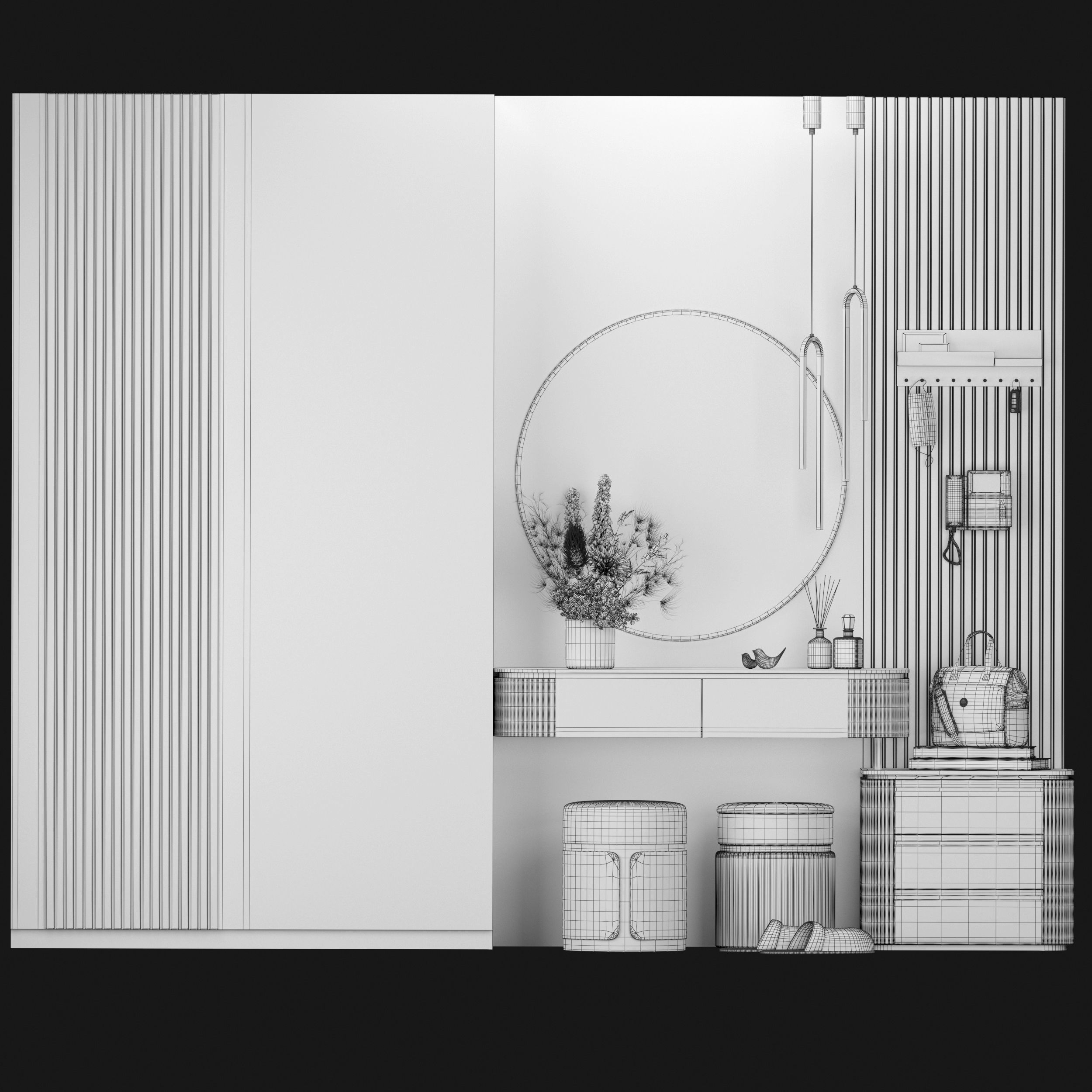 hallway set 07 3D model_3