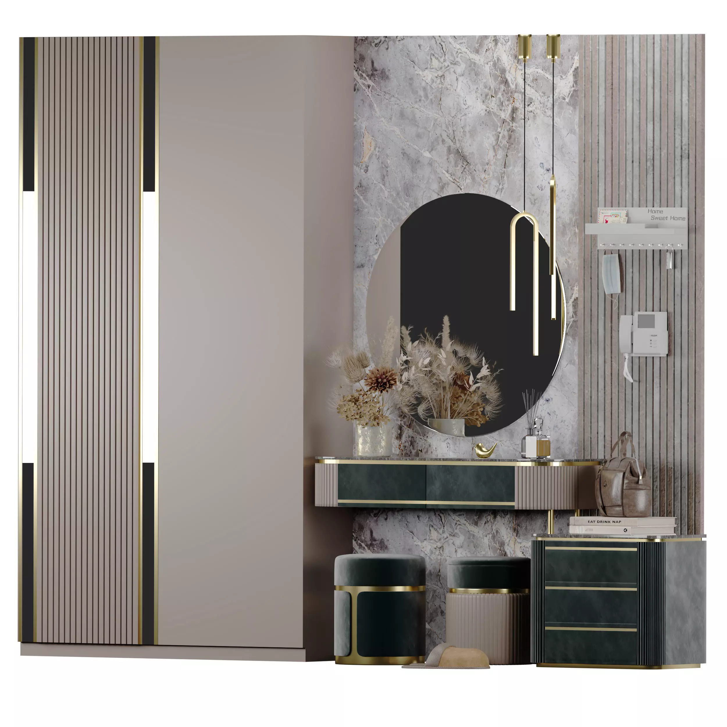 hallway set 07 3D model_0