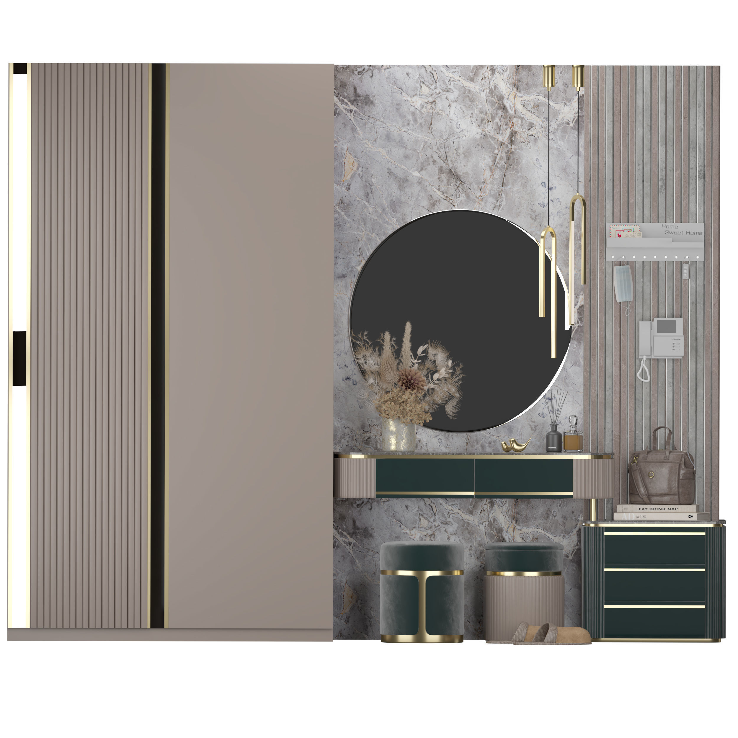 hallway set 07 3D model_2