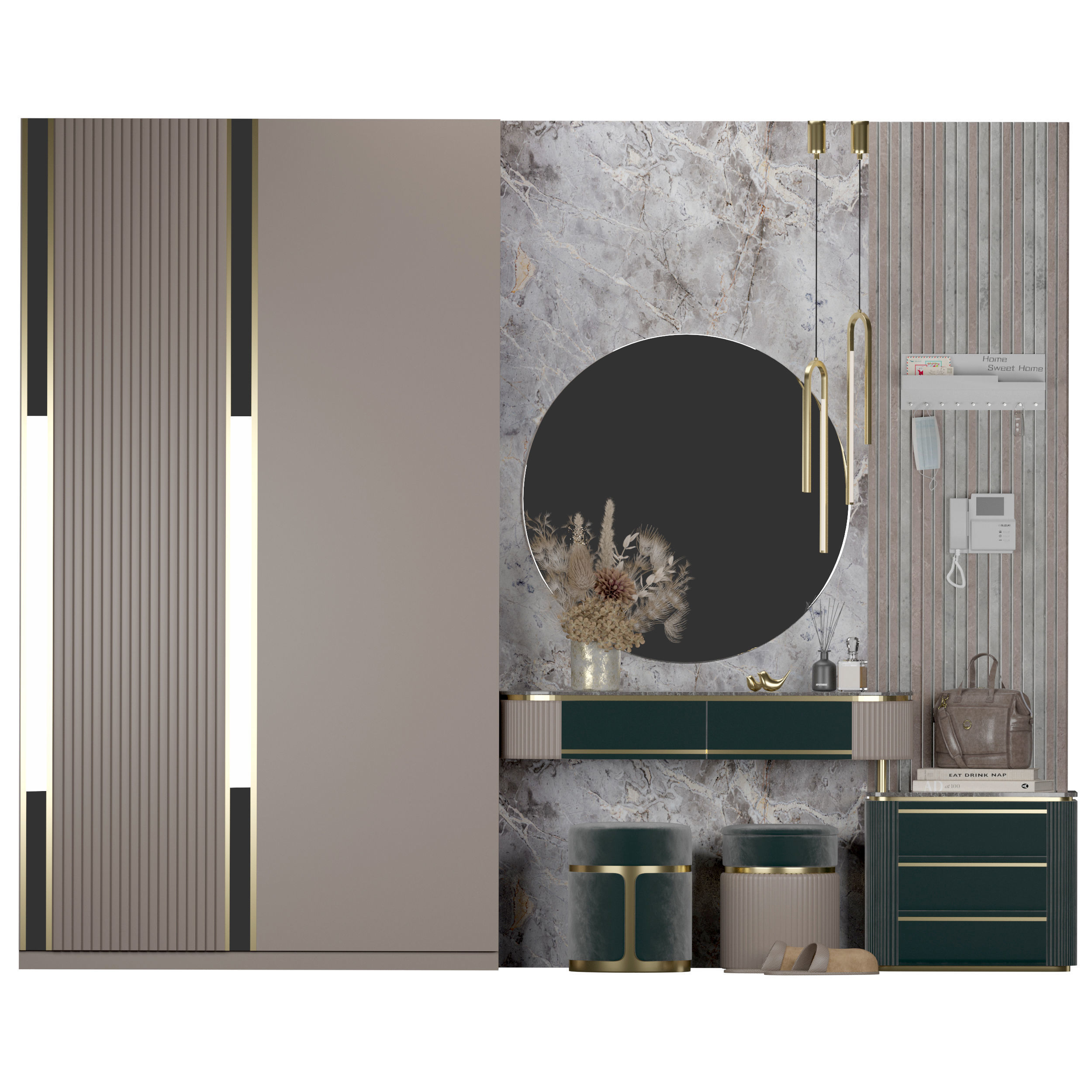 hallway set 07 3D model_1