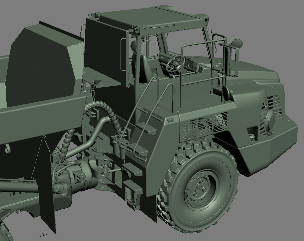 Articulated Truck Komatsu HM300 3D model_43