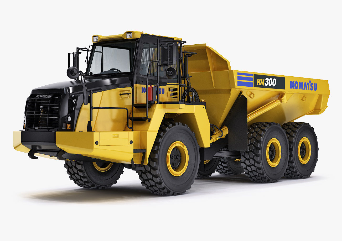 Articulated Truck Komatsu HM300 3D model_1