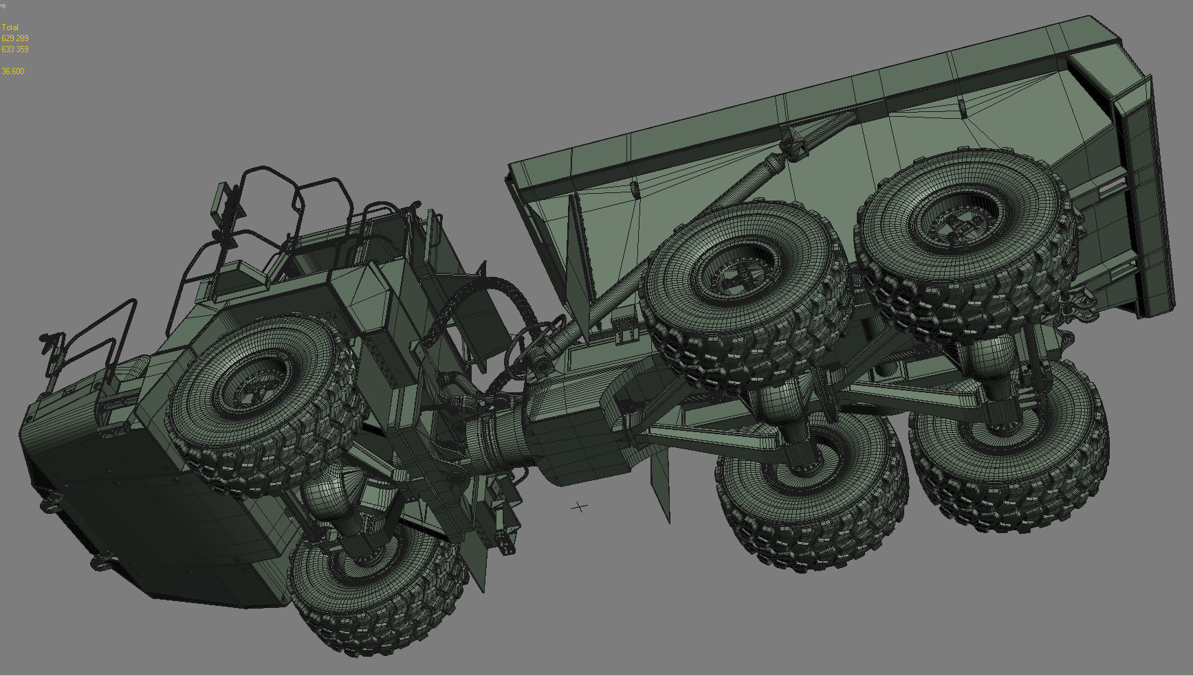 Articulated Truck Komatsu HM300 3D model_40
