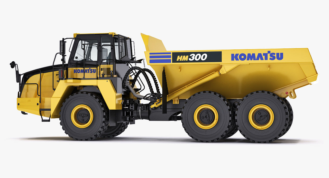 Articulated Truck Komatsu HM300 3D model_3