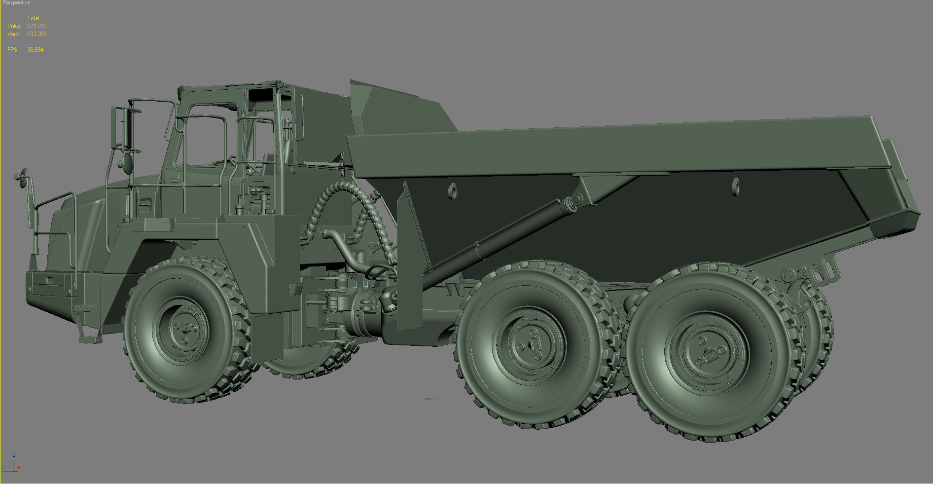 Articulated Truck Komatsu HM300 3D model_35