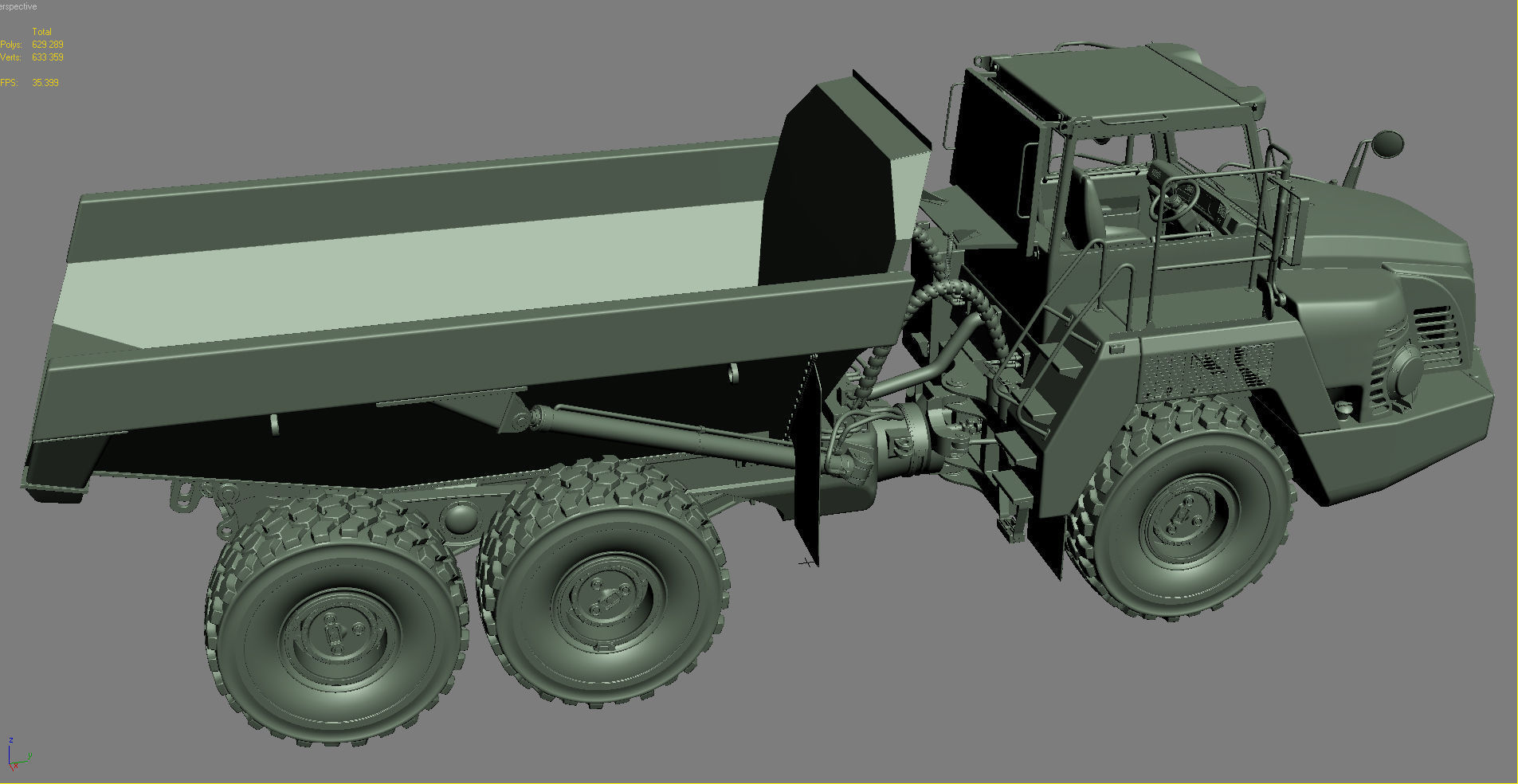 Articulated Truck Komatsu HM300 3D model_37