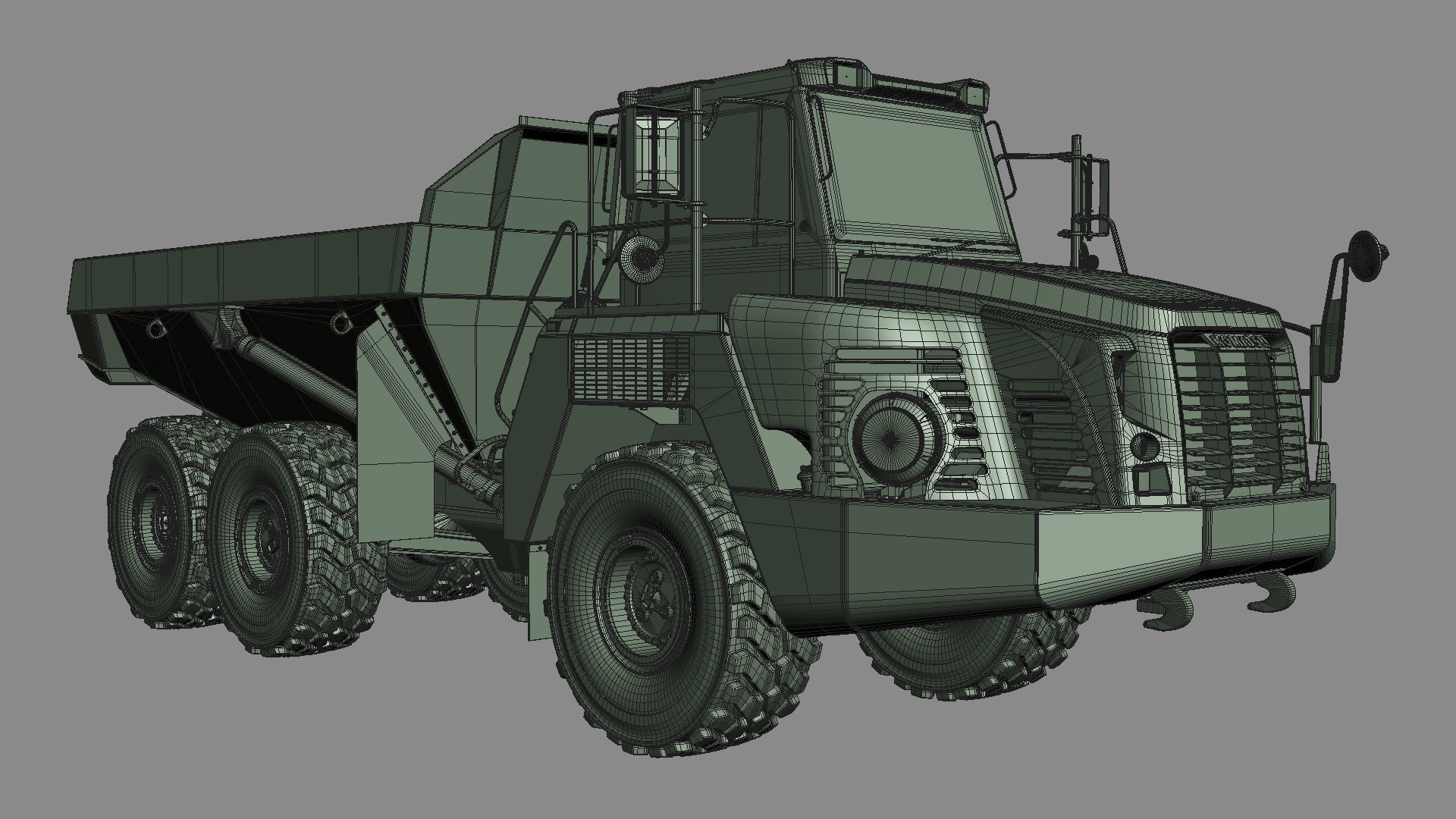 Articulated Truck Komatsu HM300 3D model_34
