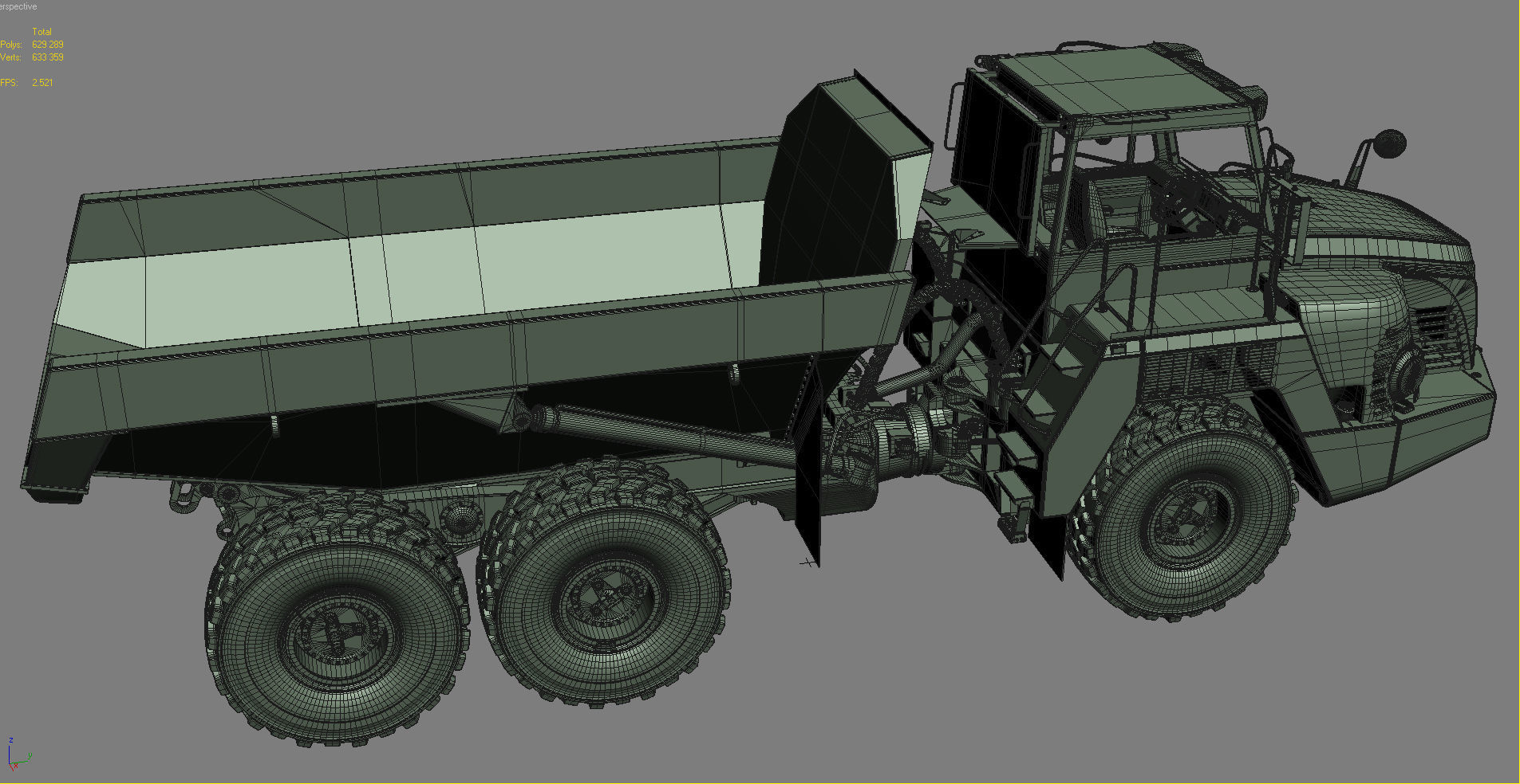 Articulated Truck Komatsu HM300 3D model_38