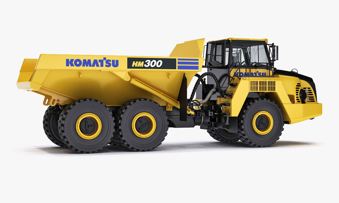 Articulated Truck Komatsu HM300 3D model_8