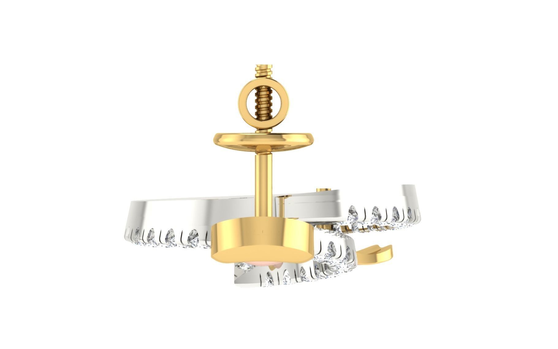 Women Pendant Earring Sets 3dm STL OBJ FBX Renders Details 3D print model_32