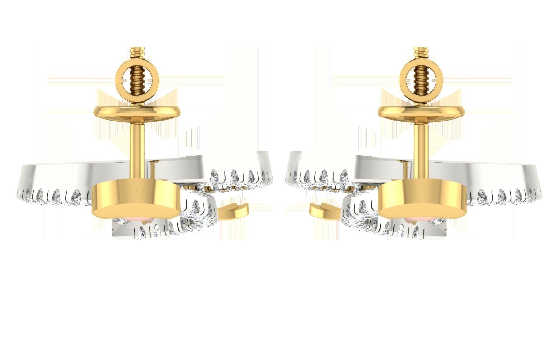 Women Pendant Earring Sets 3dm STL OBJ FBX Renders Details 3D print model_8