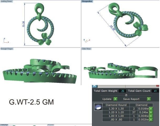 Women Pendant Earring Sets 3dm STL OBJ FBX Renders Details 3D print model_21