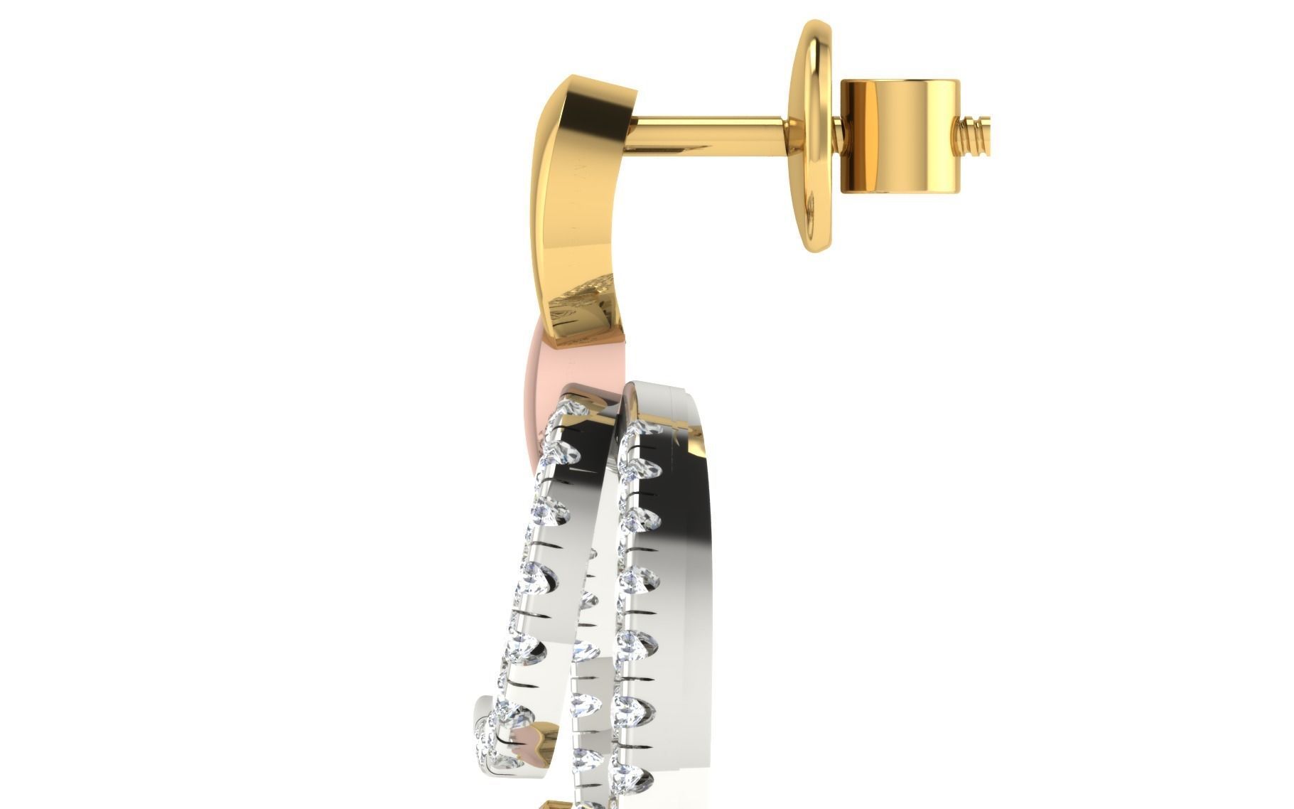 Women Pendant Earring Sets 3dm STL OBJ FBX Renders Details 3D print model_31