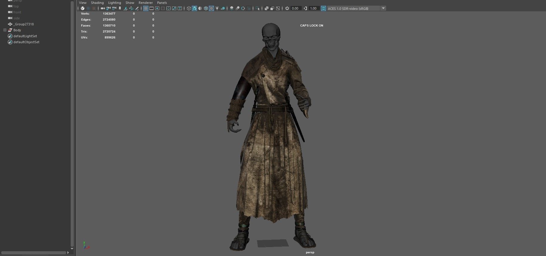Samurai Cloth 3D model_1