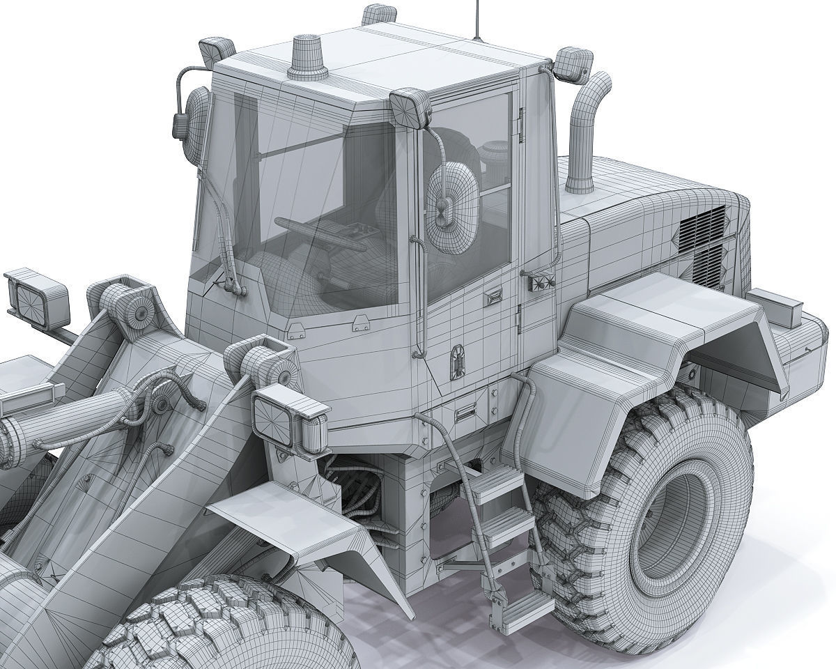 Wheel loader Komatsu WA250 3D model_37