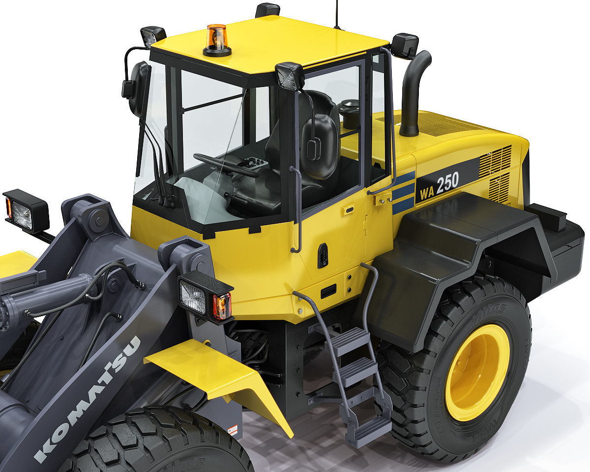 Wheel loader Komatsu WA250 3D model_14