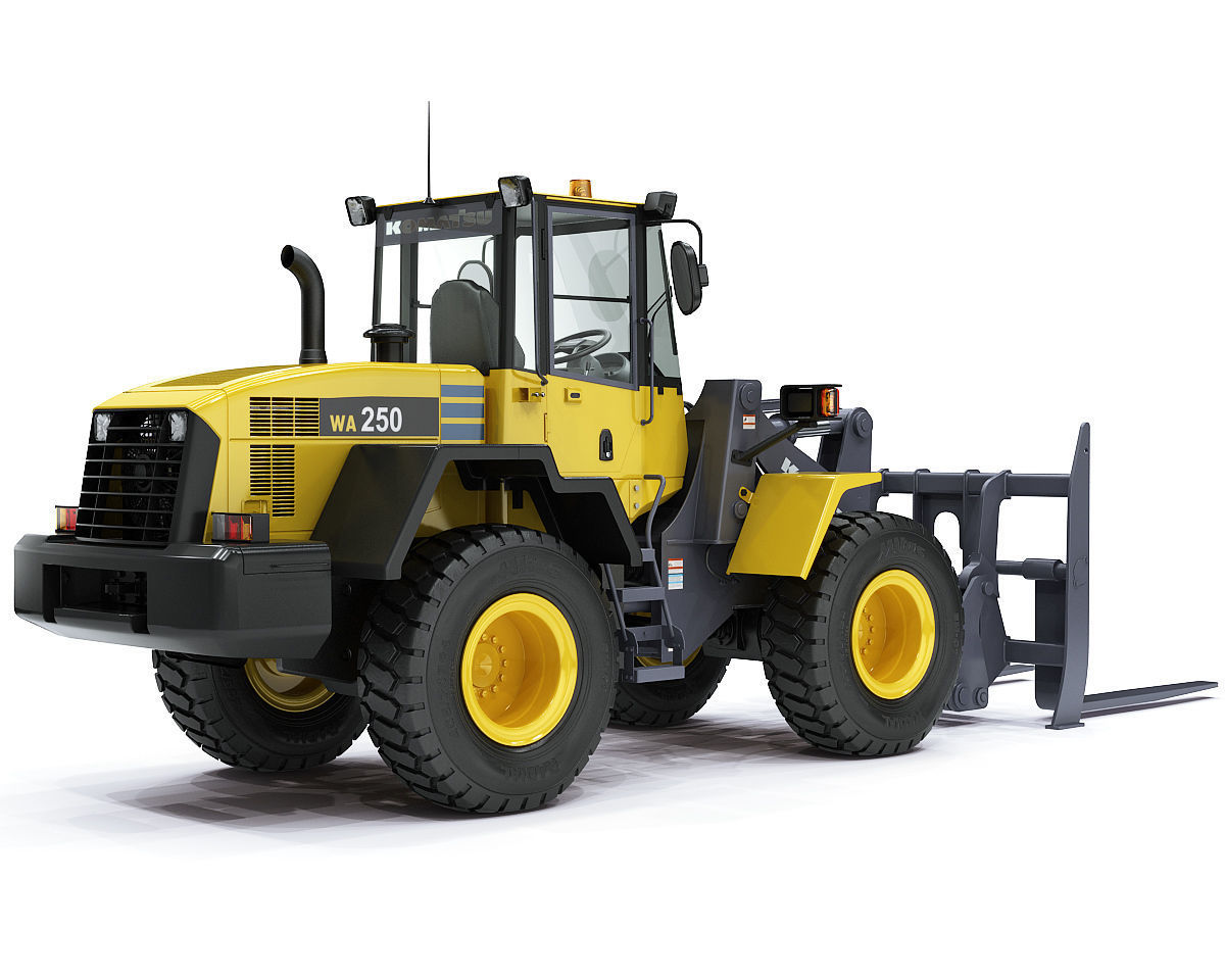 Wheel loader Komatsu WA250 3D model_23