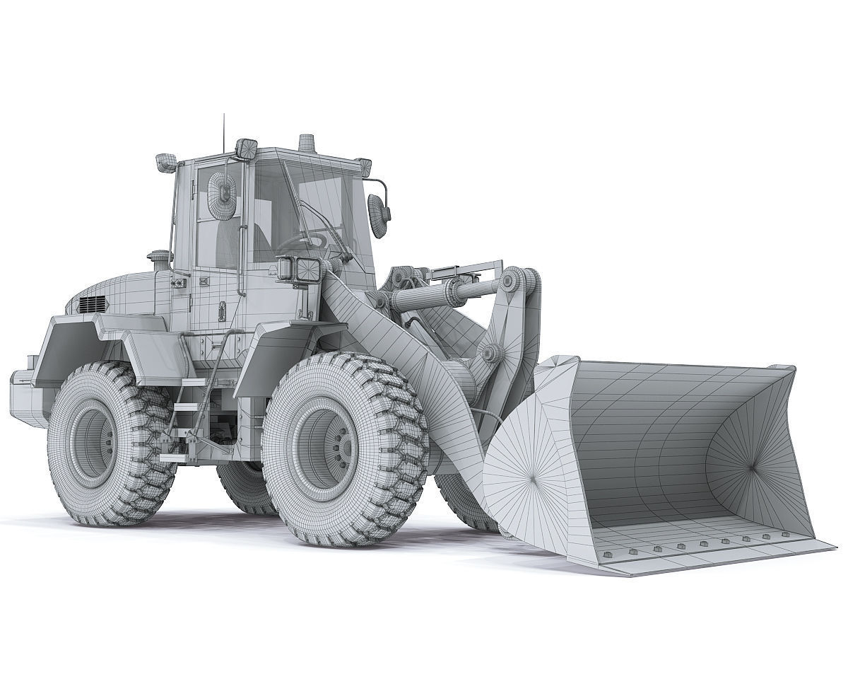 Wheel loader Komatsu WA250 3D model_34