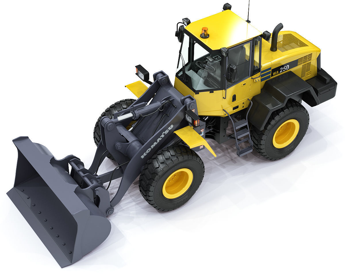 Wheel loader Komatsu WA250 3D model_11