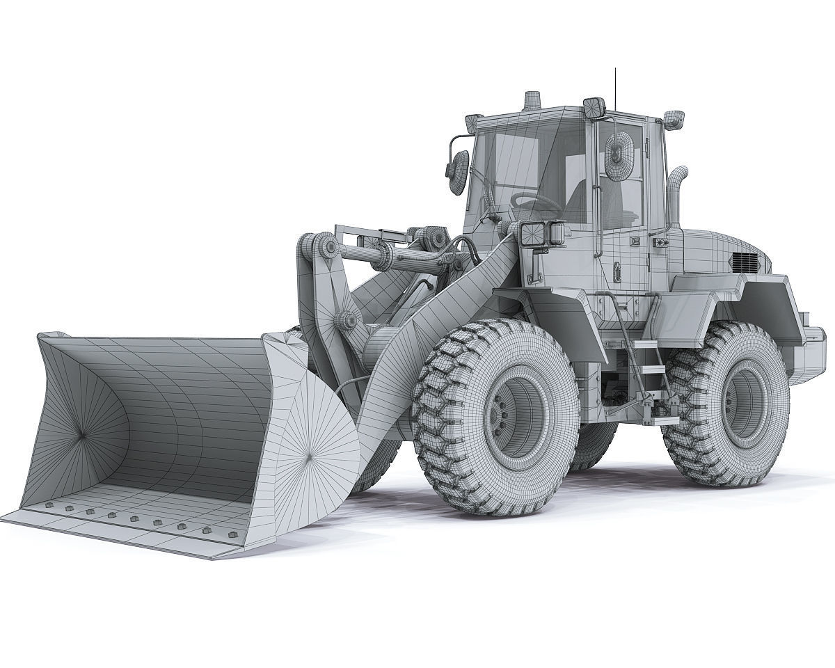 Wheel loader Komatsu WA250 3D model_30