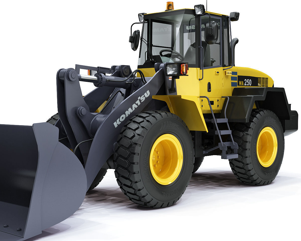 Wheel loader Komatsu WA250 3D model_3