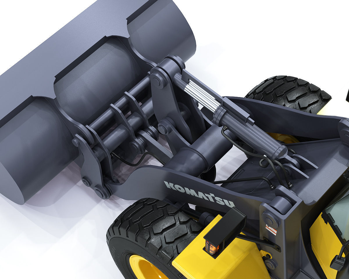 Wheel loader Komatsu WA250 3D model_12