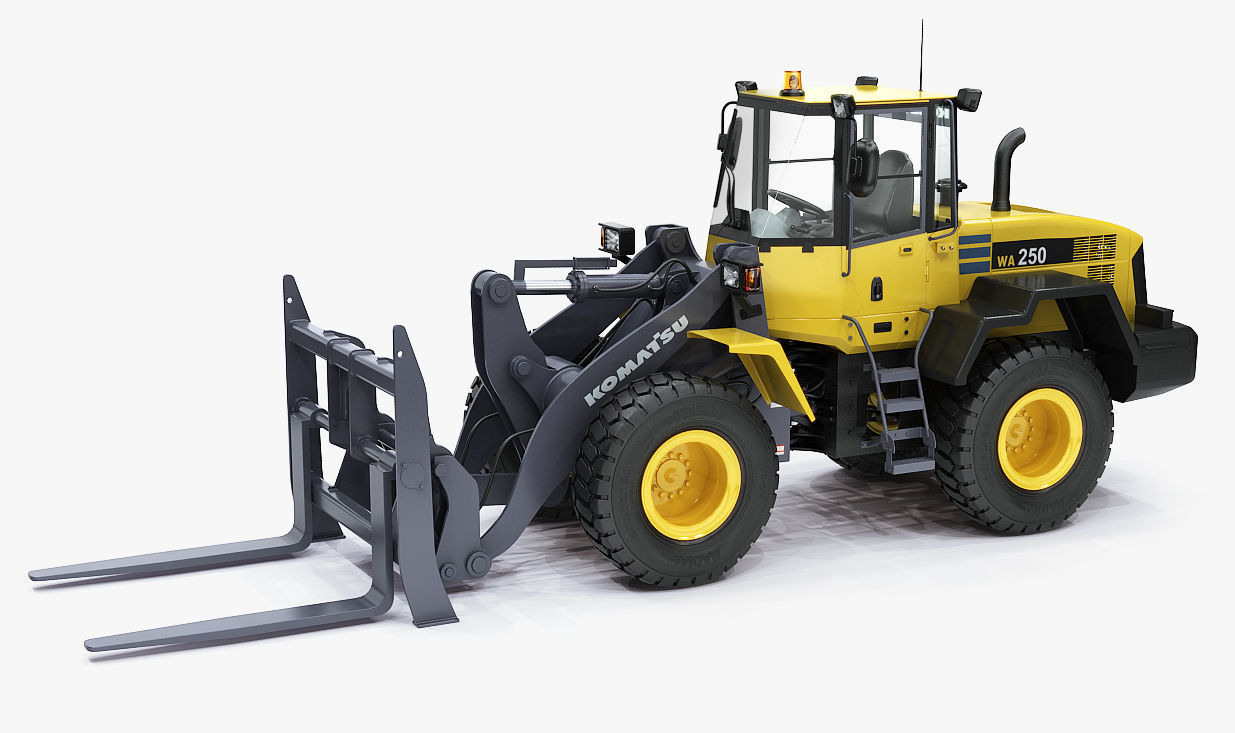 Wheel loader Komatsu WA250 3D model_20