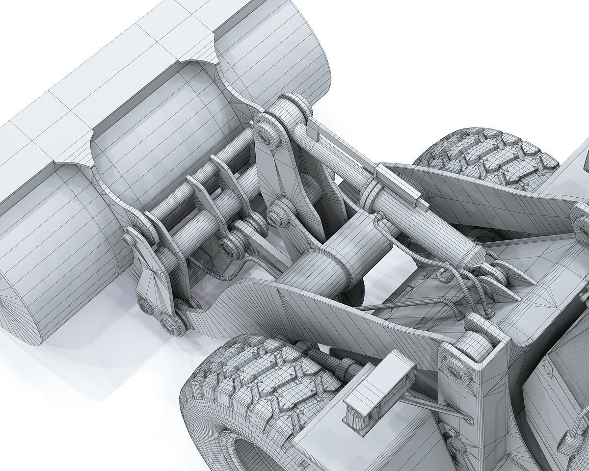 Wheel loader Komatsu WA250 3D model_36