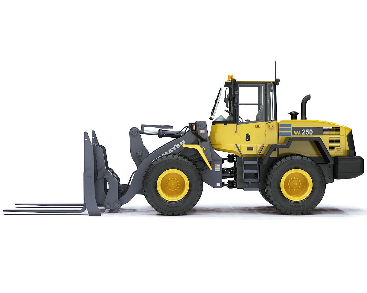 Wheel loader Komatsu WA250 3D model_21