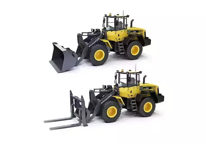 Wheel loader Komatsu WA250 3D model