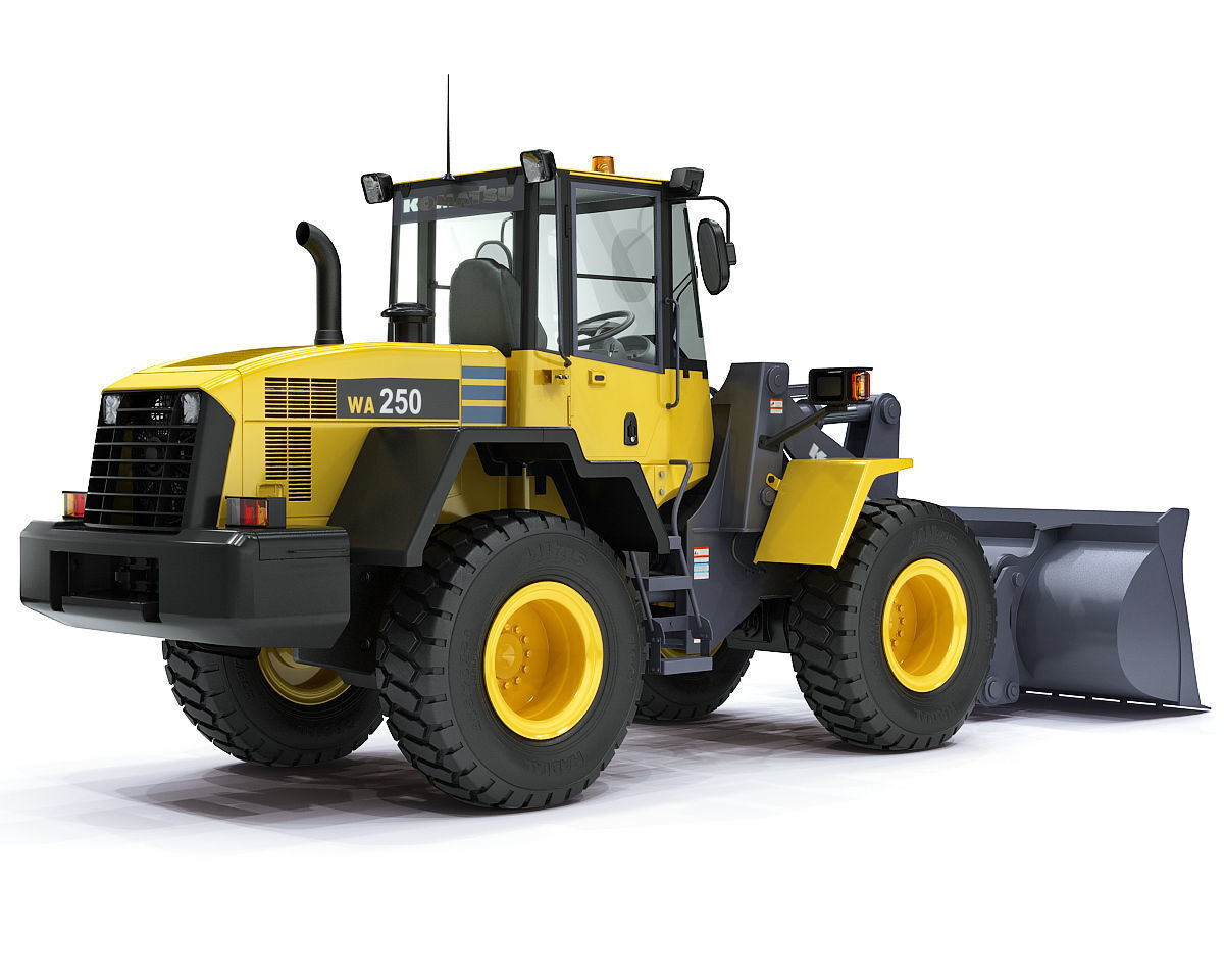 Wheel loader Komatsu WA250 3D model_7