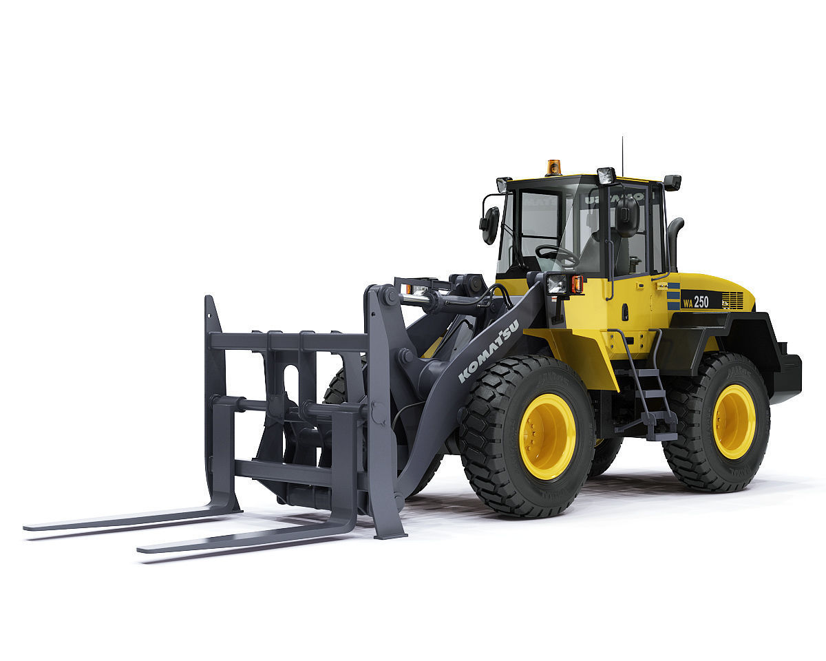Wheel loader Komatsu WA250 3D model_19