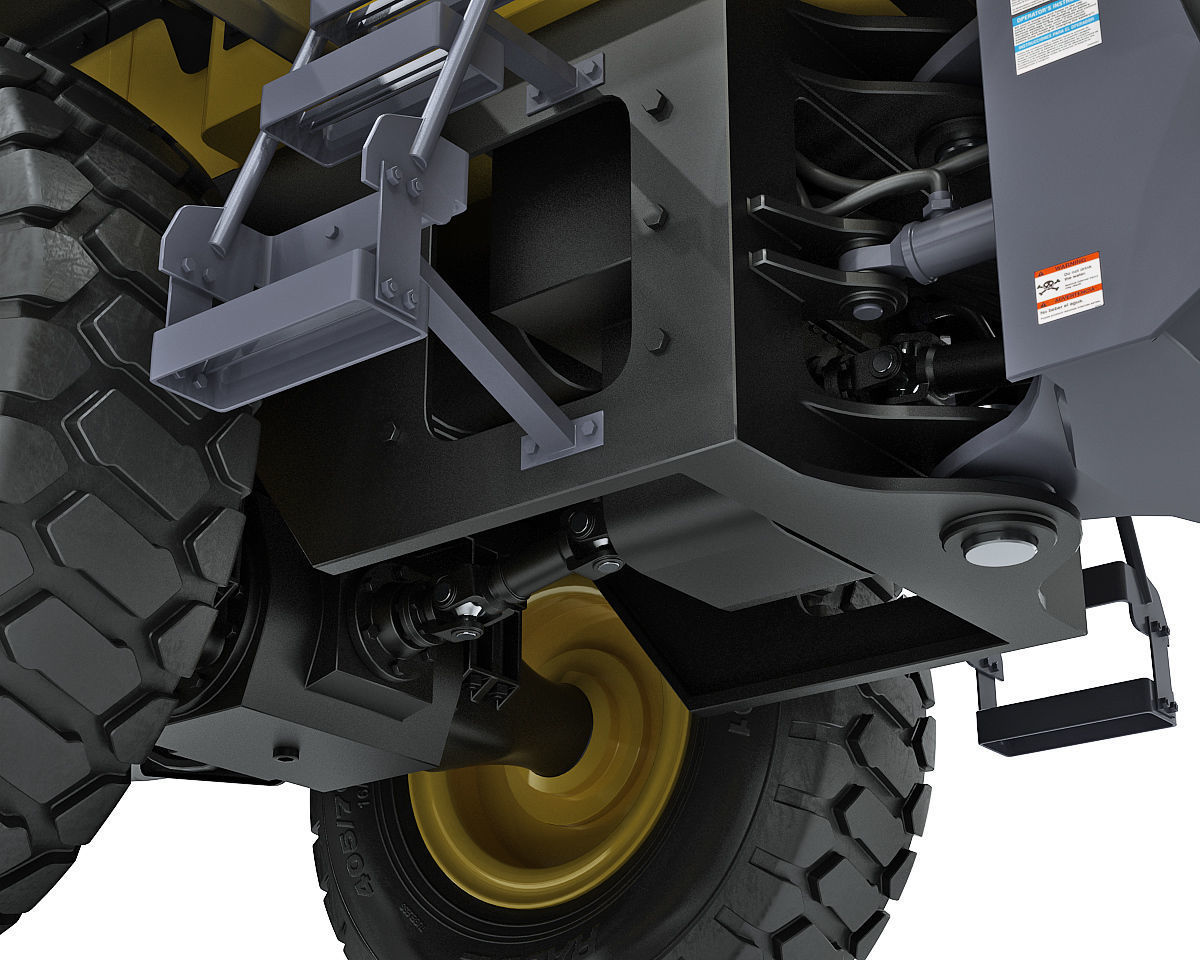 Wheel loader Komatsu WA250 3D model_18