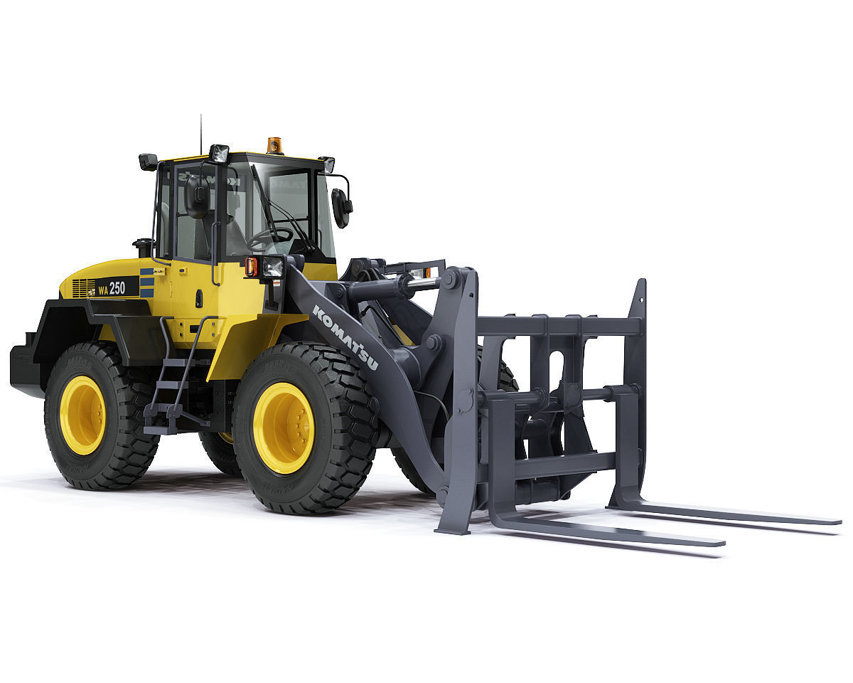 Wheel loader Komatsu WA250 3D model_24