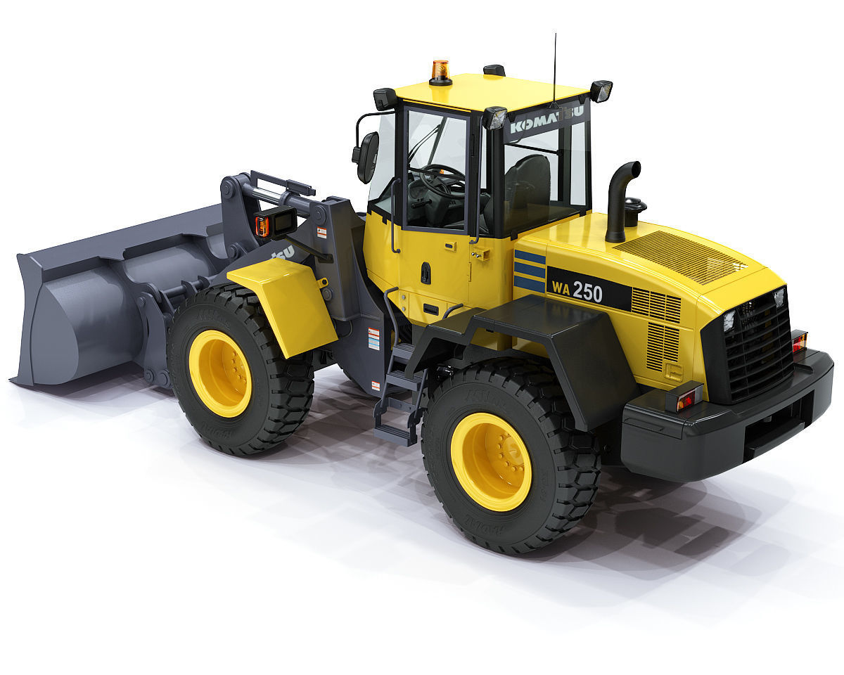 Wheel loader Komatsu WA250 3D model_6