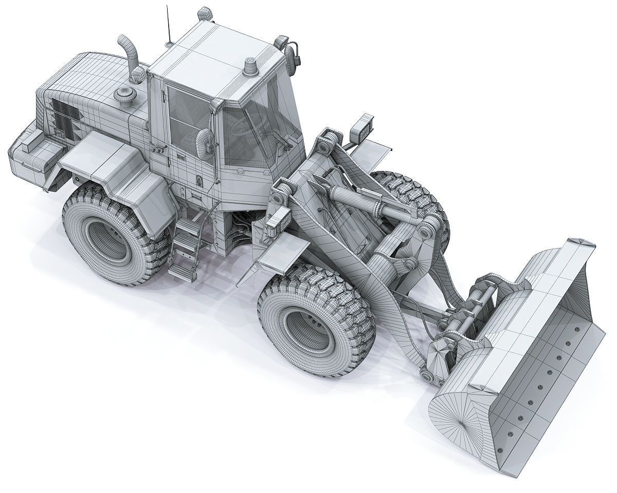 Wheel loader Komatsu WA250 3D model_35