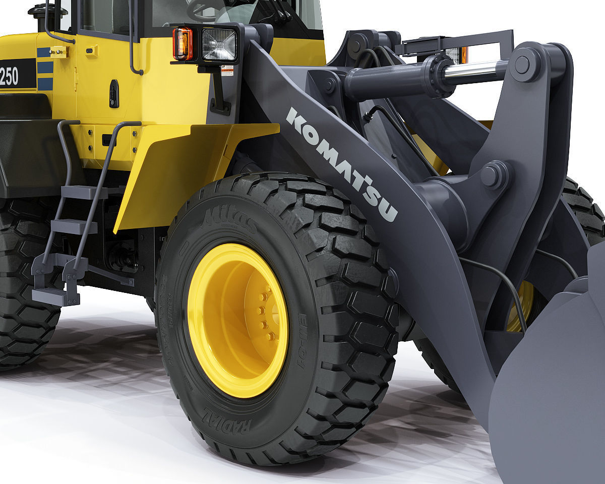 Wheel loader Komatsu WA250 3D model_13