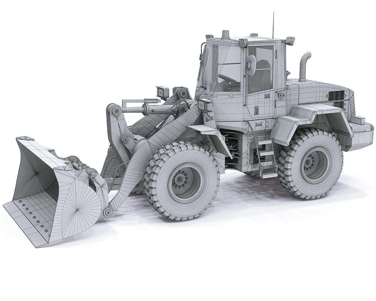 Wheel loader Komatsu WA250 3D model_31