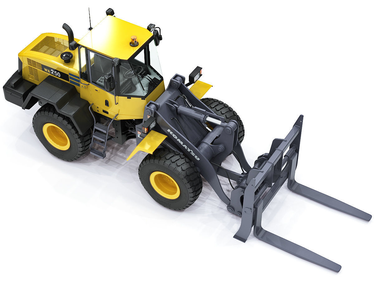 Wheel loader Komatsu WA250 3D model_26