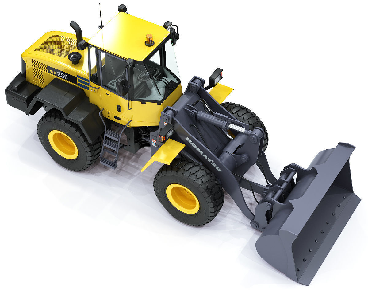 Wheel loader Komatsu WA250 3D model_10