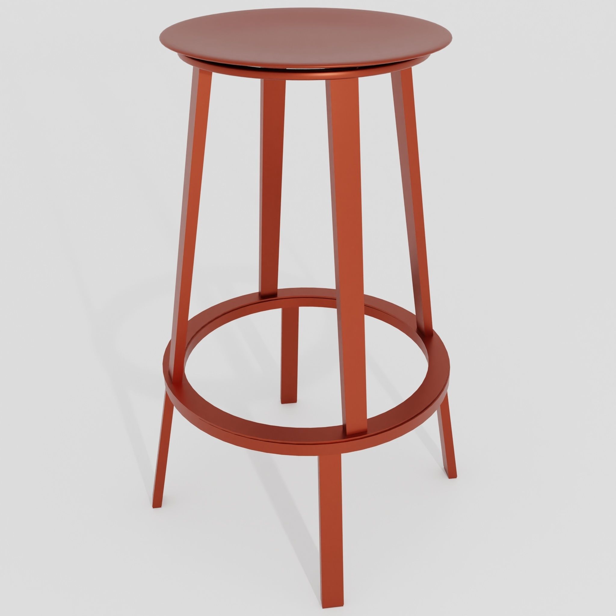 Revolver bar stool black 3D model_2